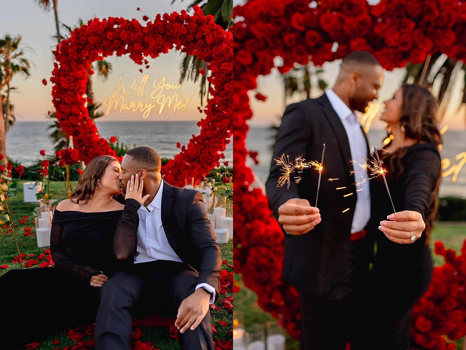 man and woman hold up sparklers by Desiree Ashley Photography
